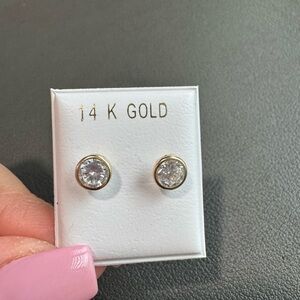 14K Gold Stud Earrings